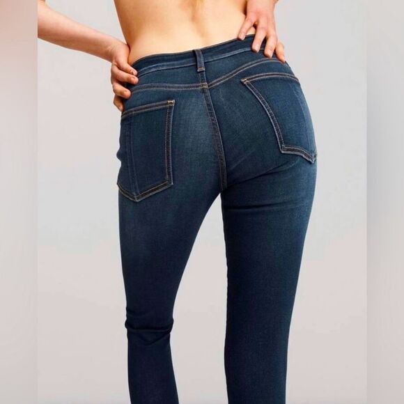 Rag & Bone High Rise Heritage Dark Blue Wash Skinny Jeans Sz 30 - Picture 2 of 16